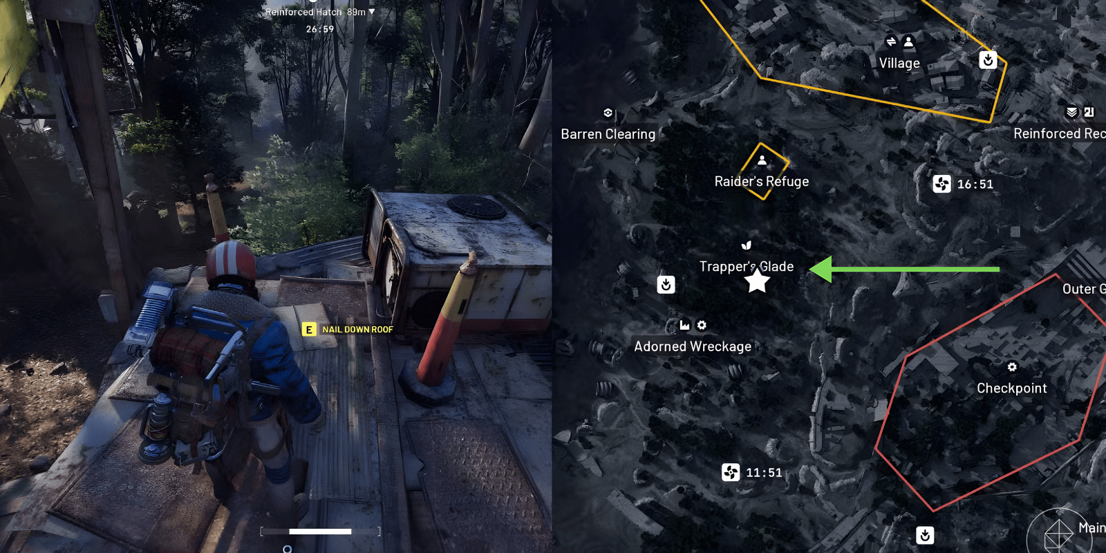 Raider Structure at Trapper's Glade